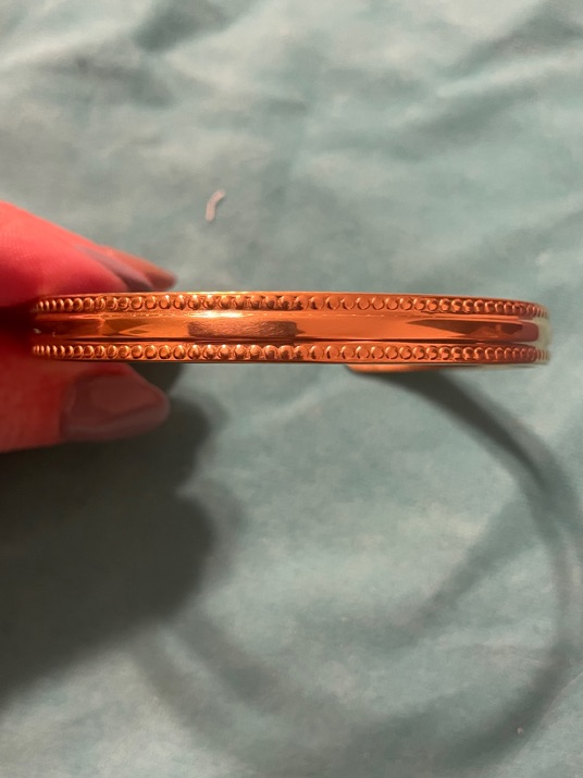 Plunder WyattGold Tone Double Bangle Bracelet With Beaded Edge 20$